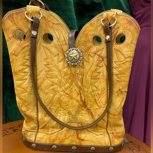 Hand made cowboy boot handbag